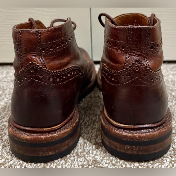 Frye Graham Brogue Chukka Boots Men’s 8.5 Brown Leather Lace-Up Ankle Dress main image 5